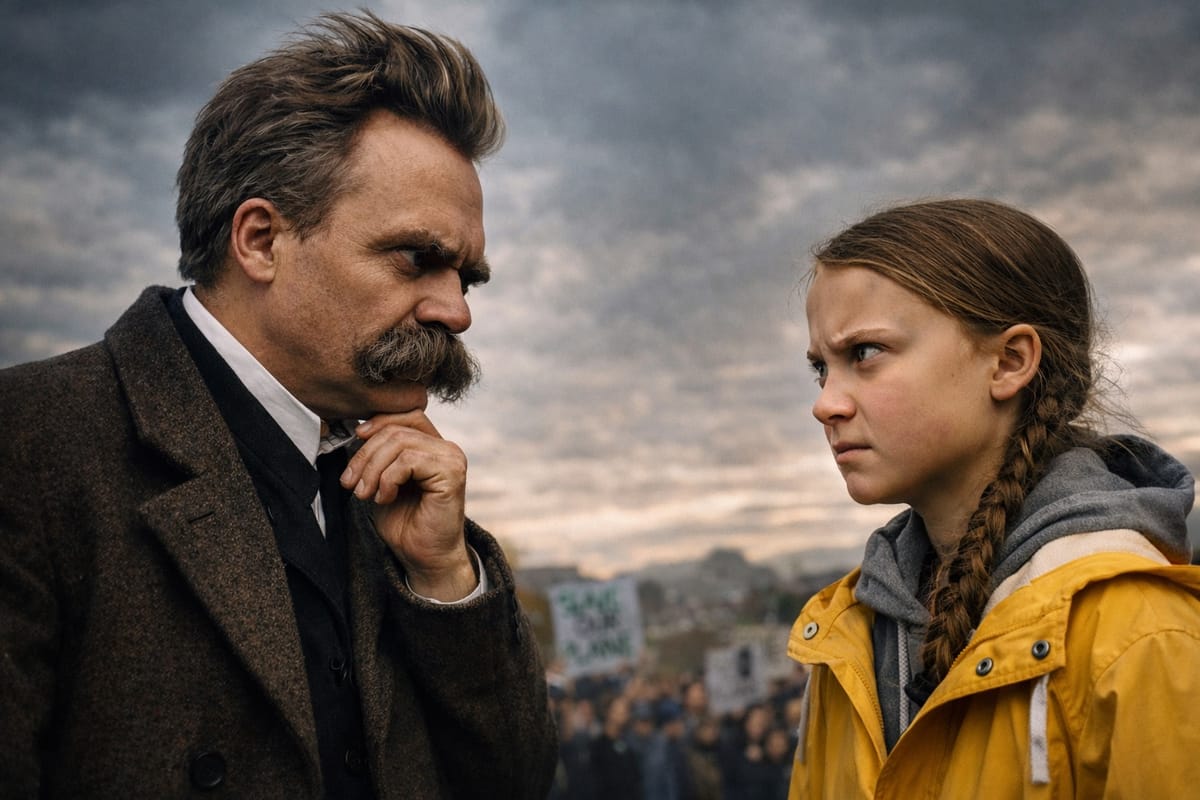 AMBIENTE. NIETZSCHE E IL GRETA-STYLE - quando la terra diventa altare e il clima un dispositivo di potere che crea gregge