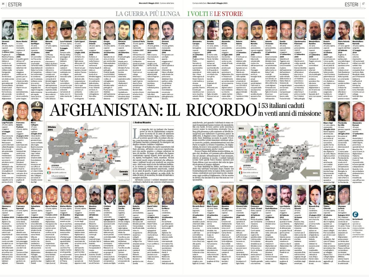 TRUMP E L'AFGHANISTAN: «GLI ALLEATI STAVANO A GUARDARE». 53 caduti italiani lo smentiscono